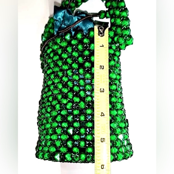 Mini Beaded Bucket Handbag NEW Completetely Handmade - Picture 11 of 15